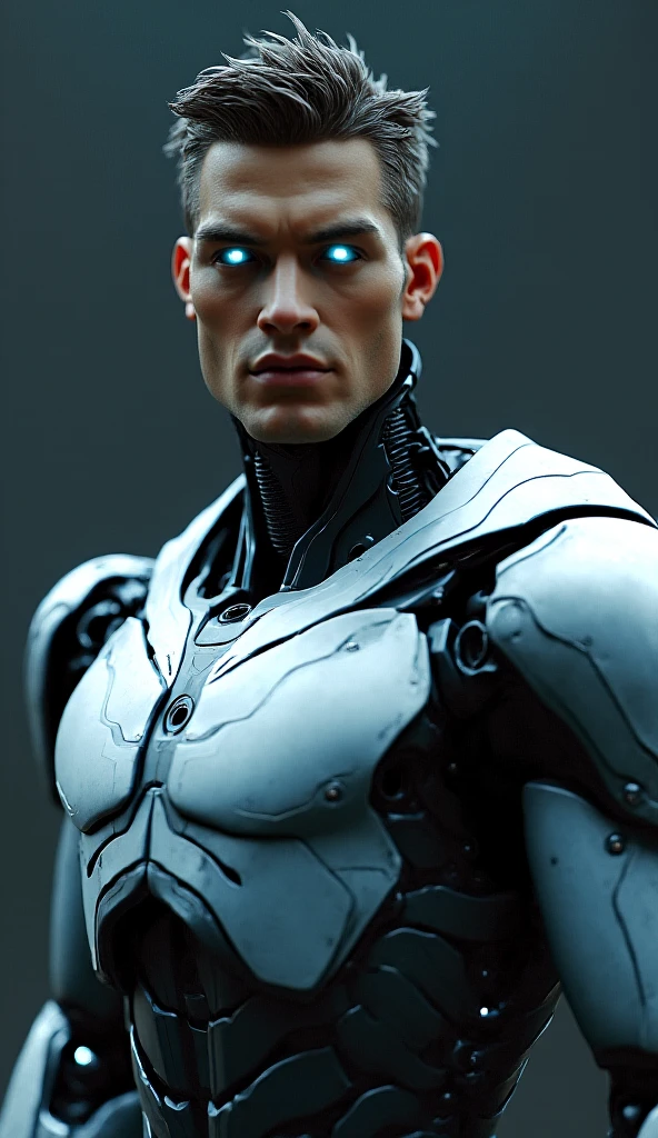 A Man Made of Matte Metal, (Cyborg:1.1), (Intricate Details), HDR, (Intricate, Hyper-Detailed Details:1.2), Cinematic Photo, Vignette