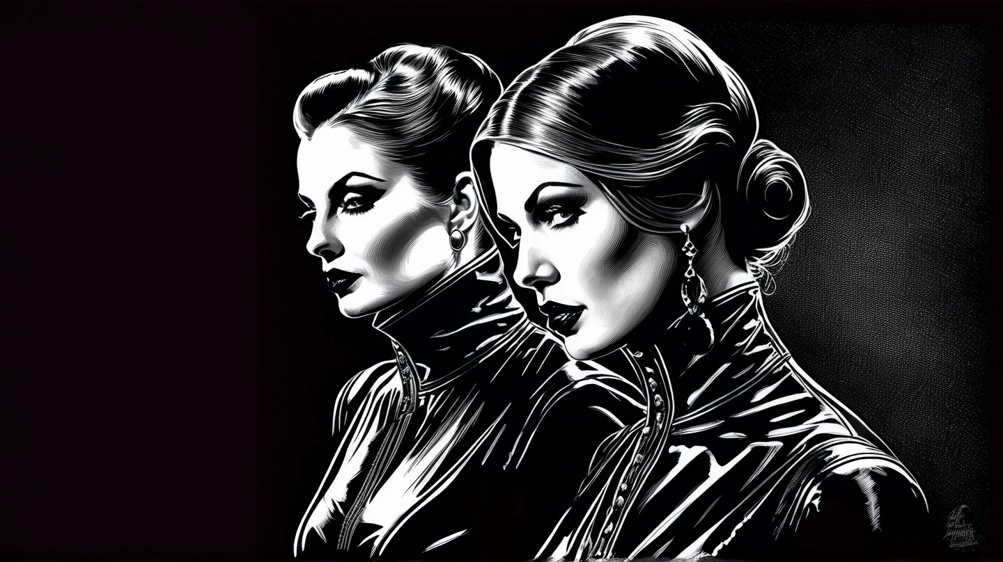 WALLPAPER BY Margaret THATCHER and Imelda Marcos both have to be dressed as ladies of the high society of the 40s, all their outfit has to be ((latex)), without neckline and with ((black latex gloves)), very jeweled. Their faces have to be lewd and angry with icy looks and angry both standing staring straight ahead and the viewer demanding more. Their bodies, faces and haircuts have to be hyper-realistic and hyper-detailed. The place must be the parliament, with Margaret and Imelda standing in a demanding pose (((WITH A SIGN BEHIND that reads: You want to worship us pay your testicular tribute))). All this with natural light, in a wide format dE WALLPAPER and full HD body.