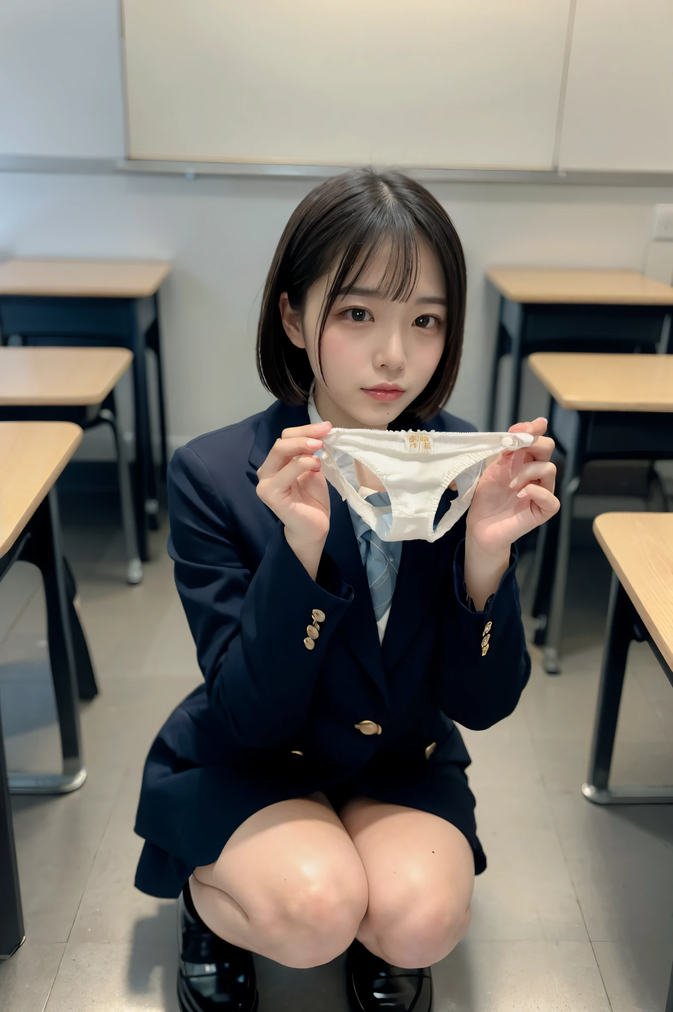 (Highest quality),8K,High Detail Masterpiece), M字Spread your legs、Spread your legs、Highest quality, Expressive eyes, Disheveled clothes、Perfect Face, High resolution, Elinakiri, 少なくandも, skirtをたくし上げる、Blonde, (Medium chest:1.2), (Purple eyes:1.2), girl2name, 2people々and, skirtをたくし上げる、Show your underwear、Angle from below、少なくandも, Long Hair, Orange Hair, (Purple eyes:1.1), Hair between the eyes,skirt, Knee socks, bow, , Jacket, pleated skirt, shoes, black Knee socks, zettai ryouiki, Plaid, Plaid skirt, Blazer No., Highly detailed face, Perfect lighting, Highly detailed CG, (Perfect hands, Perfect Anatomy), blush、Sweat、Mouth mask、Black Mask、 Looking at the audience, abdomen, Contrasting, Cowboy Shot, Ahegao, Ahegao,、White underwear、White pants、((ノーマルWhite panties))、A view from slightly below、White panties、((white cotton panties)),Sexy pose Fascinating、黒のKnee socksックス、 up the skirt、Show your underwear、delicate underwear、(((Show off your underwear)))、Spread your legs、(Incredibly dirty room、operating a smartphone:1.4)、The room is full of rubbish、Garbage containing rolled up tissue、Detailed garbage pile for background、、(((Gymnastics Competition Pose)))、(((Yoga poses)))、(((Leg stretch pose)))、(((See how to stretch your legs)))、(((This is the sumo pose of stepping on the shiko.)))、(((Dynamic Stretching Pose)))、(((私のLeg stretch poseを見なさい)))、(((ダイナミックGymnastics Competition Pose)))、(((凄いYoga poses)))、(((Leg-spread stretch pose)))、(((See how to stretch your legs)))、(((This is the sumo pose of stepping on the shiko.)))、(((Dynamic pose of sumo wrestling)))