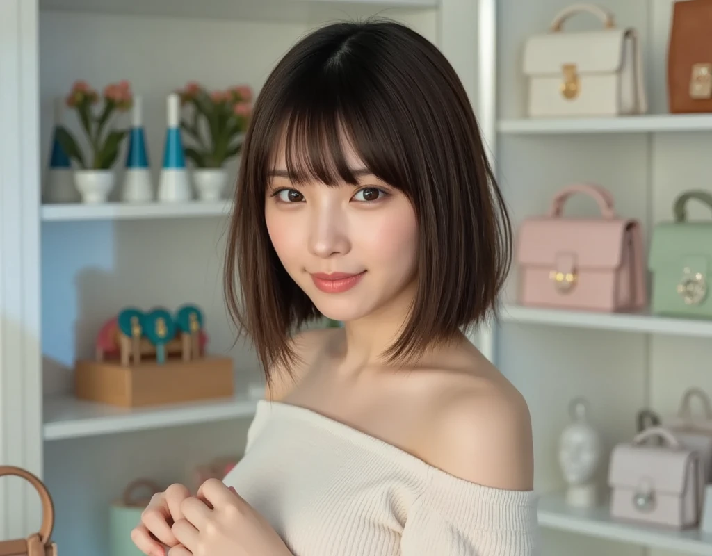 masterpiece、realistic、upper body girl portrait、beautiful face、Smiling cute、sharp focus、young woman、20th generation、8K post production、High resolution、Super detailed、Studio photography becomes a trend at Art Station、intricate details、very detailed、pure form、8K resolution、The shape of the head is round and beautiful