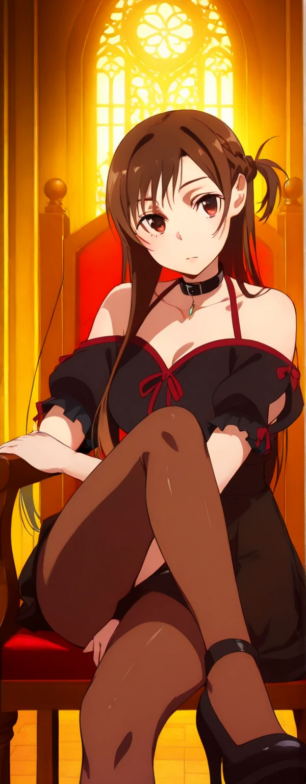 1girl, office, shirt, (angry), ((hourglass figure)), black tights, (from below), looking at viewer, ((thick thighs)), ((pussy)), red jacket, ((lingerie)), ((black lingerie)), ((naked breasts)), (nipples)