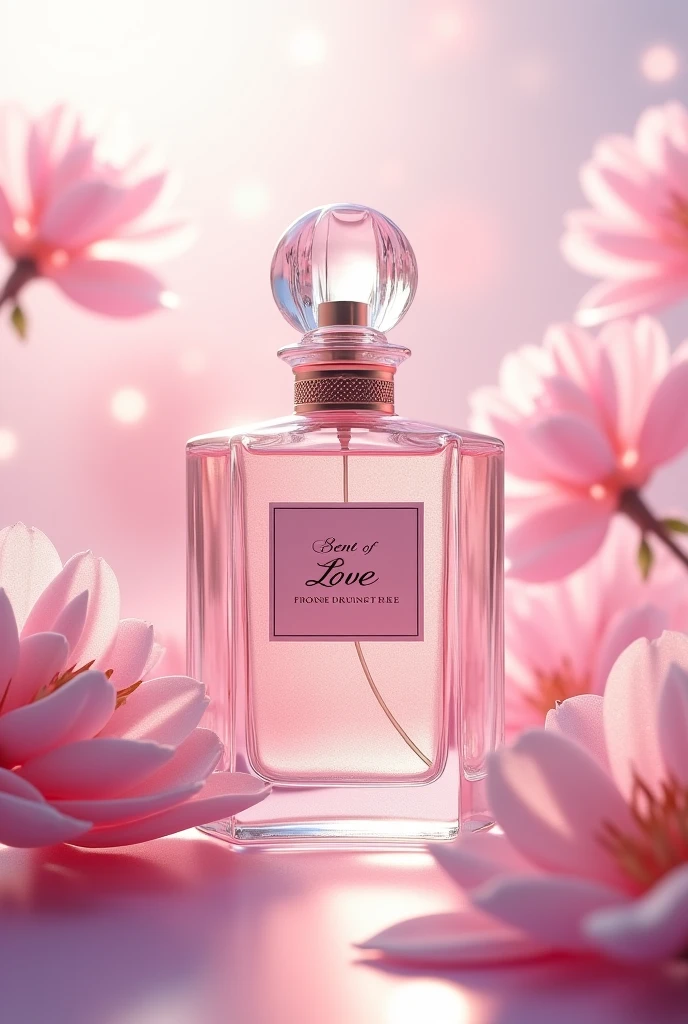 A delicate perfume bottle tipping gently, releasing a stream of small hearts that transform into colorful rose petals as they touch the ground. The scene is set against a soft, dreamy background with a hint of magic in the air. The hearts and petals are vibrant and varied, creating a whimsical and enchanting atmosphere Obra de arte, melhor qualidade, (papel de parede extremamente detalhado da unidade CG 8k), (melhor qualidade), (melhor ilustração), (melhor sombra), absurdos, iluminação realista, (Abismo), lindo brilho detalhado, arte de PeterMohrBacher,