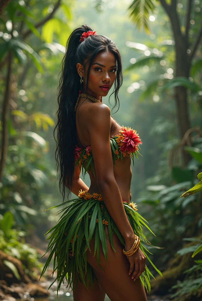 A naked Brazilian woman