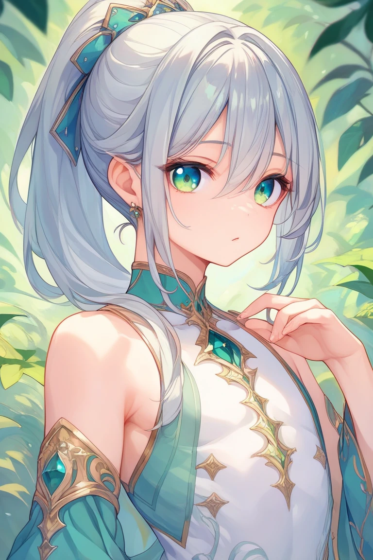 1girl huge large breasts, (Single person:1.2)，(巨作:1.2), (Best quality:1.2), Break [Blue:peach red:0.5] Theme, (gradient backgrounds :1.1), Cowboy shot, Upper body body，Cinematic light，(Perfect Hand 1.5)， Slender beautiful leglat chest，Playful，