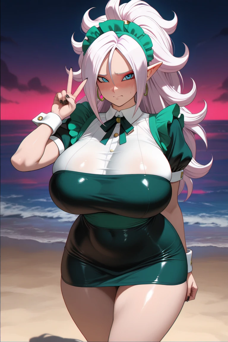 Non-formula,Official Art, Very detailed CG Unity 8k wallpaper, Very detailed, Shiny skin, Written boundary depth, Bright colors, ,Knee socks,Cecilia,Dark Skin,Plump,Thick thighs, large breasts, nurse cap, revealing clothes, shrug (clothing), short sleeves, layered bikini, purple bikini, green bikini, green gloves, elbow gloves, pink belt, black skirt, microskirt, green thighhighs, garter straps and a huge ass and  squatting in a gym with soft lighting, (sweating:1.5) ,(perfect face), masterpiece, blush, 1girl, solo, choker, full body, legs open, arms up, nsfw, exhibitionism, wet skin, (disgruntled expression:1.2)