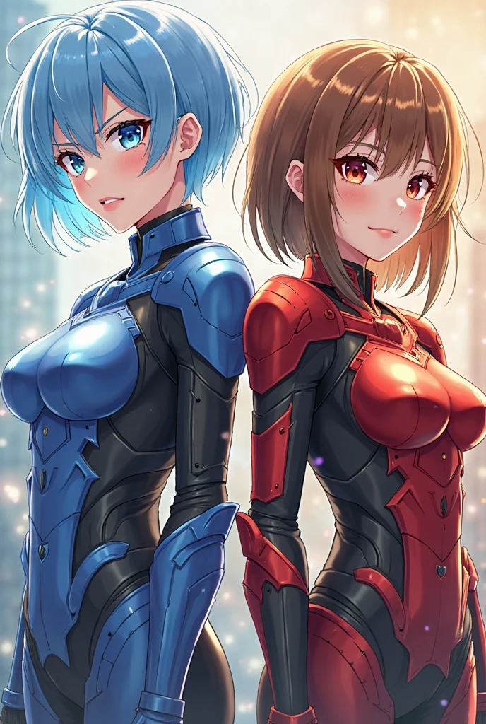 (On the left is a handsome muscular man with a beard.:1.5),(The woman on the right has the most beautiful breasts:1.5),(シンジとAsuka:1.5),(Cosplay Photography),(The best smile:1.5),An anime character wearing red and blue clothes is having a photo shoot., body and soul! Asuka suit, Asuka suit under clothes!, Asuka langley sohryu, Asuka langley soryu, Asuka langley souryuu, Asuka langley, Asuka, Zero Suit Samus, Cyber Suit, Female body type, Tadashi Nakayama,masterpiece, Highest quality, (Highly detailed CG Unity 8k wallpaper), (Highest quality), (Best illustrations), (Best Shadow), Absurd, Realistic lighting, (abyss), Beautiful sparkle, art:PeterMohrBacher,