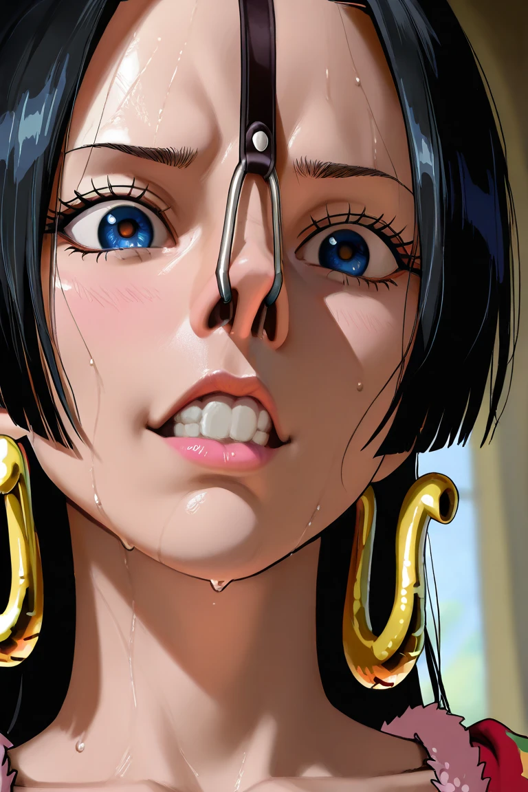 (high quality, Very detailedな, 最high quality, Very detailed, beautiful, masterpiece),Facial realism,(((Super lewd face))),(Wakana Matsumoto:1.5,Wakana Matsumoto:1.5,Matsumoto Wakana Costume:1.5),Vacuum blowjob,blush,The eyeball is on top,Nose hook,(((Highly detailed mouth and nostrils))),ぶThick lips,Swollen lips,Kissing Face,(Cure happiness:1.5),One boy,One big penis,hold to the root,(Brainwashed eyes:1.2),(Mature Woman:1.5,beautiful母:1.5),Wicked Smile, blush, I breathe,(Close your face:1.3),50 years old,Swollen lips, Painted lips, Thick lips, Kissing Face, Shiny skin,最high quality, 8K, 32k, masterpiece, Detailed face, Lip details, beautiful目, double eyelid,(Huge penis in mouth:1.5),:>=,(Sniff a lot:1.5),(Super strong、Super huge、Huge Nose:1.8,)(Ahegao:1.8), blush,Open your mouth, (With eyes wide open:1.6), tears, Sticking out tongue,Opening eyes with an expression of fear or anger,(Make a mean face:2.0),(Super Face Lift:1.5,Fisheye Lens:1.5,Lean back:1.5),(((灰色のBrainwashed eyes,Big eyes))),(Light blue hair:1.rl hair:1.5)
