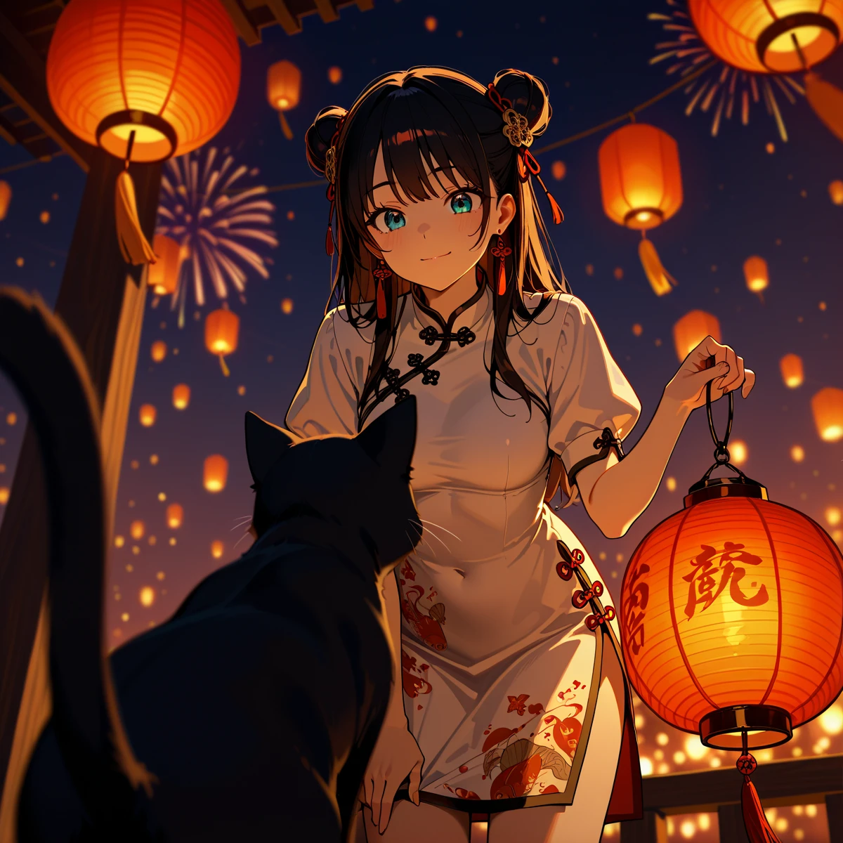(from behind,back focus:1.4),Dragon and girl,1girl,(Miyu Edelfelt),loli,cameltoe,black hair,brown eyes,seductive smile,solo,big ass,tail,colored skin, jewelry, dress,bare thigh,necklace, bangs, hair ornament, bare shoulders, side ponytail, halterneck, plunging neckline, sidelocks, halter dress, backless outfit, silver dress, nail polish, backless dress, solo, closed mouth, blush, bag, revealing clothes, earrings, hairclip, handbag, sweat, see-through, evening gown, thighs, blue nails, flat_chest, official alternate costume, covered nipples, hair between eyes,, best quality, amazing quality, very aesthetic, absurdres,