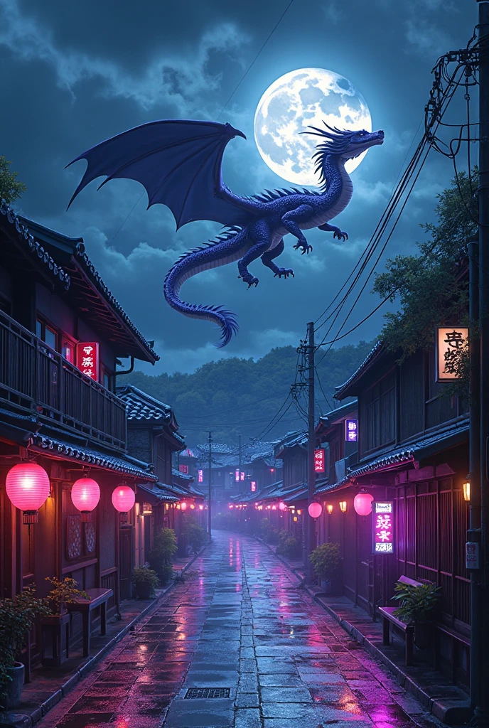 night空に浮かぶfull moonが、漆黒の闇に包まれた古都・Kyotoを、青白くFantasyに照らしている。 静かに流れるKamo Riverの上空に、A huge shadow creeps up。it is、Japan&#39;s oldest legendary creature、Yamata no Orochi。With eight heads and eight tails、巨大なdragonの姿をした恐るべき怪物だ。 Yamata no Orochiの燃え盛るような八つの赤い目は、Filled with rage that seems to burn everything down、I can almost hear the roar。In the huge body、It is covered with hard scales like the trunk of an old tree.、Overwhelming to see。 Kamo Riverの水面に映る八つの頭は、It shines red as if it is scorching the surface of the water.、Its appearance makes those who see it tremble with awe.。beautifulAnime Scenery, Landscape painting, beautifulデジタル絵画, Andreas Rocha, beautifulアートワークのイラスト, Awesome Wallpapers, Raymond Han, 背の高いbeautiful絵画, Studio Ghibli Makoto Shinkai, beautiful壁紙, Anime Scenery, Yamata no Orochi, Yamata no Orochi, dragon, Kyoto, Kamo River, Gion, full moon, night, Fantasy, beautiful, Powerful, That&#39;s horrible, Humans don't draw
