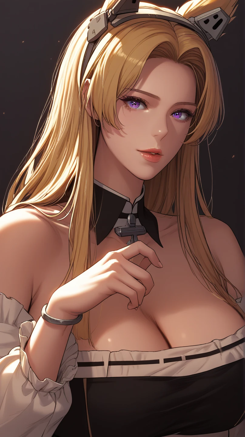 Elegant mature female, blue eyes, blonde hair, soft light, 4k resolution, high quality, beautiful cg