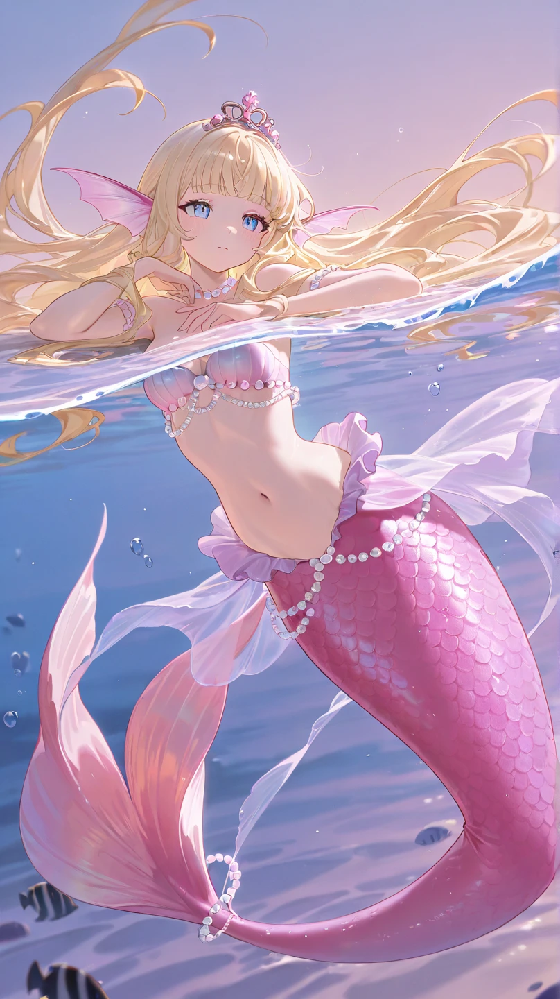 ((Masterpiece, best quality, illustration, high resolution, hyper detail, finely detailed, ultra-detailed),
8k, Wallpaper, grand, an extremely delicate and beautiful, anime, pixiv, colorful, distinct, bishoujo),
detailed cute anime face, perfect face, sharp
BREAK
<lora:SDXL_LoCon_mermaid_dataset_WCoff_bt04_ep016_09800_1024_dim128_a064_con064_a032_LR00010_snr05_noise00_del:1.3>,
Mermaid, monster_girl,
1girl, solo, full body, see-through, wedding_dress, lingerie, underwater