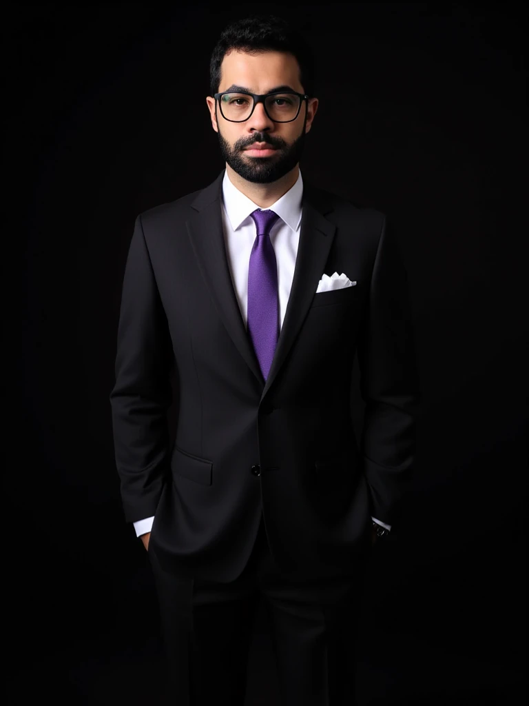 Homem elegante, na casa dos 50 anos, maduro, cabelo preto escuro, cabelos lisos curtos, hair up to neck height, olhos alaranjados, tapa-olho preto, blusa social cinza, blusa escura por baixo, purple scarf on tie, gray dress pants, sapato social preto, bengala cor de marfim, sorrindo discretamente, homem musculoso, Interior scenery of a ship, beautiful man.