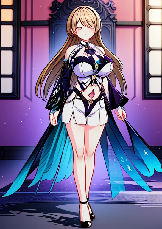 (masterpiece, Highest Quality, very detailed), １girl with long hair, big belly, Huge abdomen, art by kipteitei,  round belly, chubby, press your face and body strongly against the curved, Grab your belly, enormous belly, fat stomach, thicc, my stomach is getting bigger, really big belly, Shaking Belly, glass, Tight Chest, long legs, tall, high heels, smug face, ((full body)), (dominant)