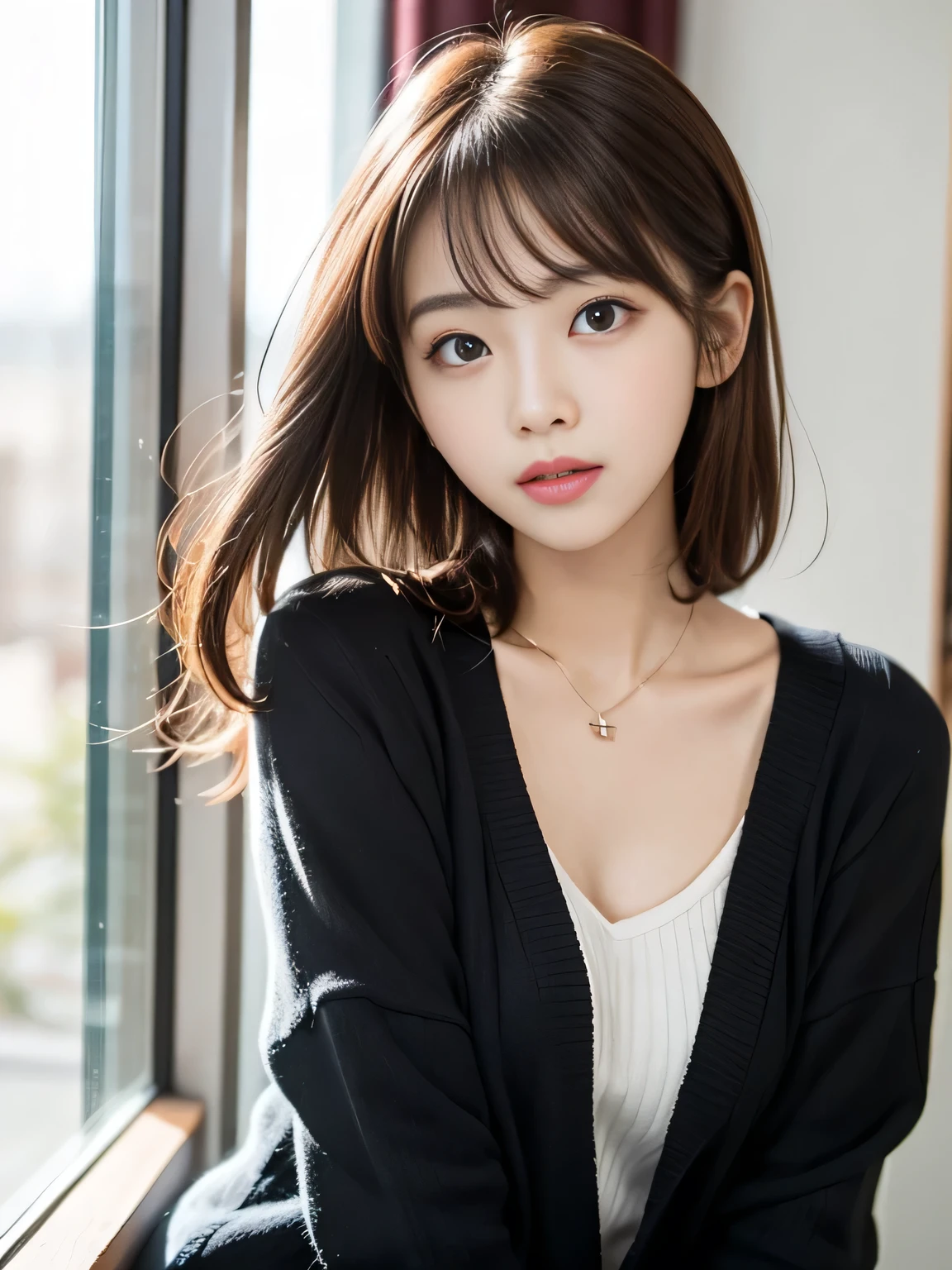table top, highest quality, shape, Super detailed, finely, High resolution, 8k wallpaper, 完璧なダイナミックな構shape, beautiful and detailed eyes, medium hair, small breasts, natural color lip, random sexy pose,smile,20 year old girl、midnight、beautiful and detailed face、perfect and beautiful face,Big eyes、RAW photo、Expressing feminine poses with your whole body、beautiful and detailed eyes、small face、beautiful duplex、slim face and style,luxury brand mink coat(inside:winter dress)、beautiful golden ratio face,straight hair,bright look、Foot Shooting、blur background,beautiful feet,anatomically correct body,gorgeous atmosphere,real photos