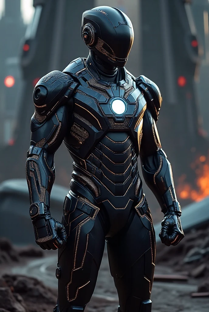 Make a gentleman pic of ironman wearing court pant in iron suit