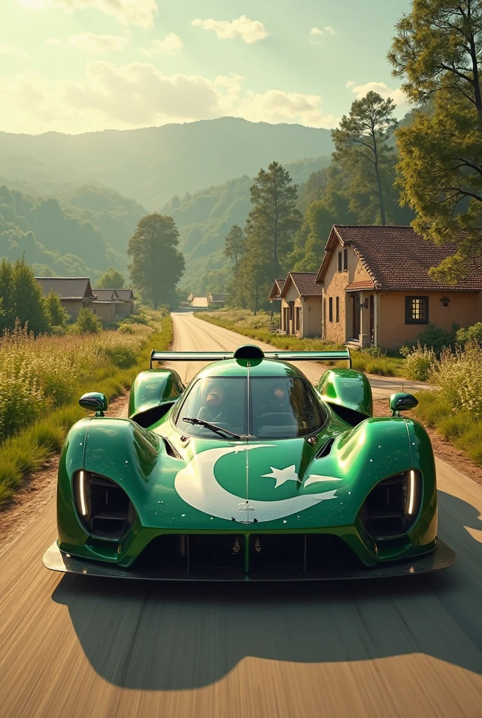 Pakistan flag on World most powerful car