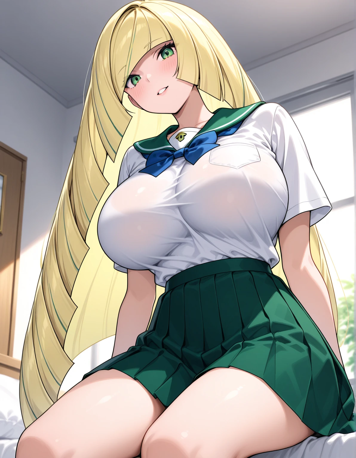 enome 1girl, long hair, (huge breasts), blush, smile, blonde hair, large breasts, necktie, grass (realistic:1.2), (nude), (masterpiece:1.2), (nipples), (ultra detailed), (8k, 4k, intricate),(full-body-shot:1), (85mm),light particles, lighting, (highly detailed:1.2),(detailed face:1.2), (gradients), sfw, colorful,(detailed eyes:1.2)(detailed background),detailed landscape, (dynamic angle:1.2), (dynamic pose:1.2), (rule of third_composition:1.3), (Line of action:1.2), ((pussy)), random pose