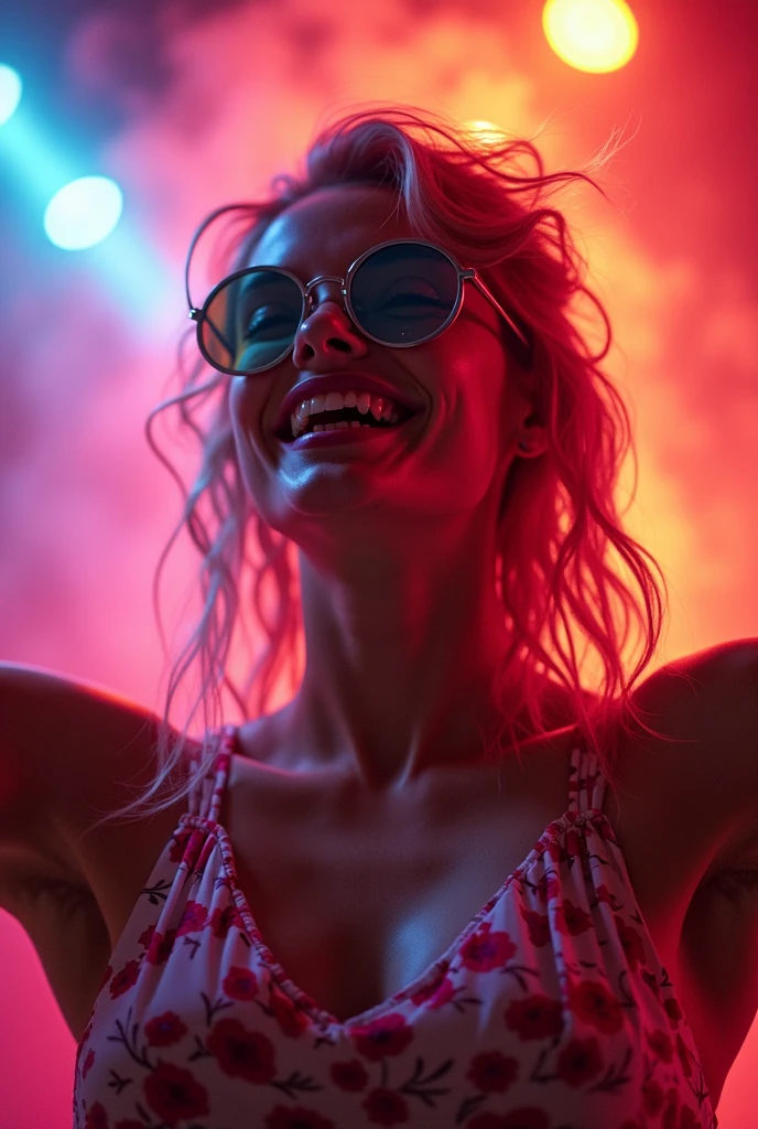 (best quality,realistic,highres,masterpiece:1.2),ultra-detailed,photorealistic:1.37,portrait,white South African women with orange hair wearing a green bikini, laughing in the rain,night,summer,lustful,film grain,Ilford HP5,85mm