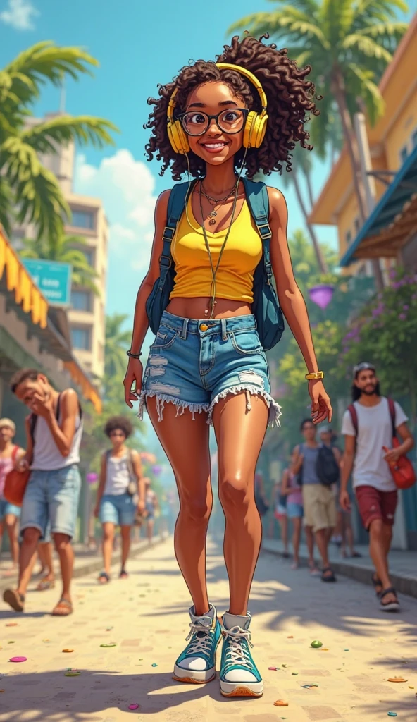  black woman in shorts in rio de janeiro