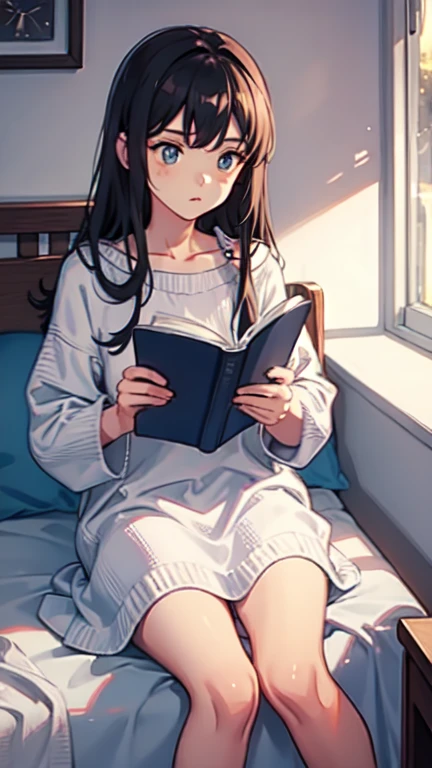 (masterpiece, Highest quality:1.2), 1 Girl, alone,I have a book