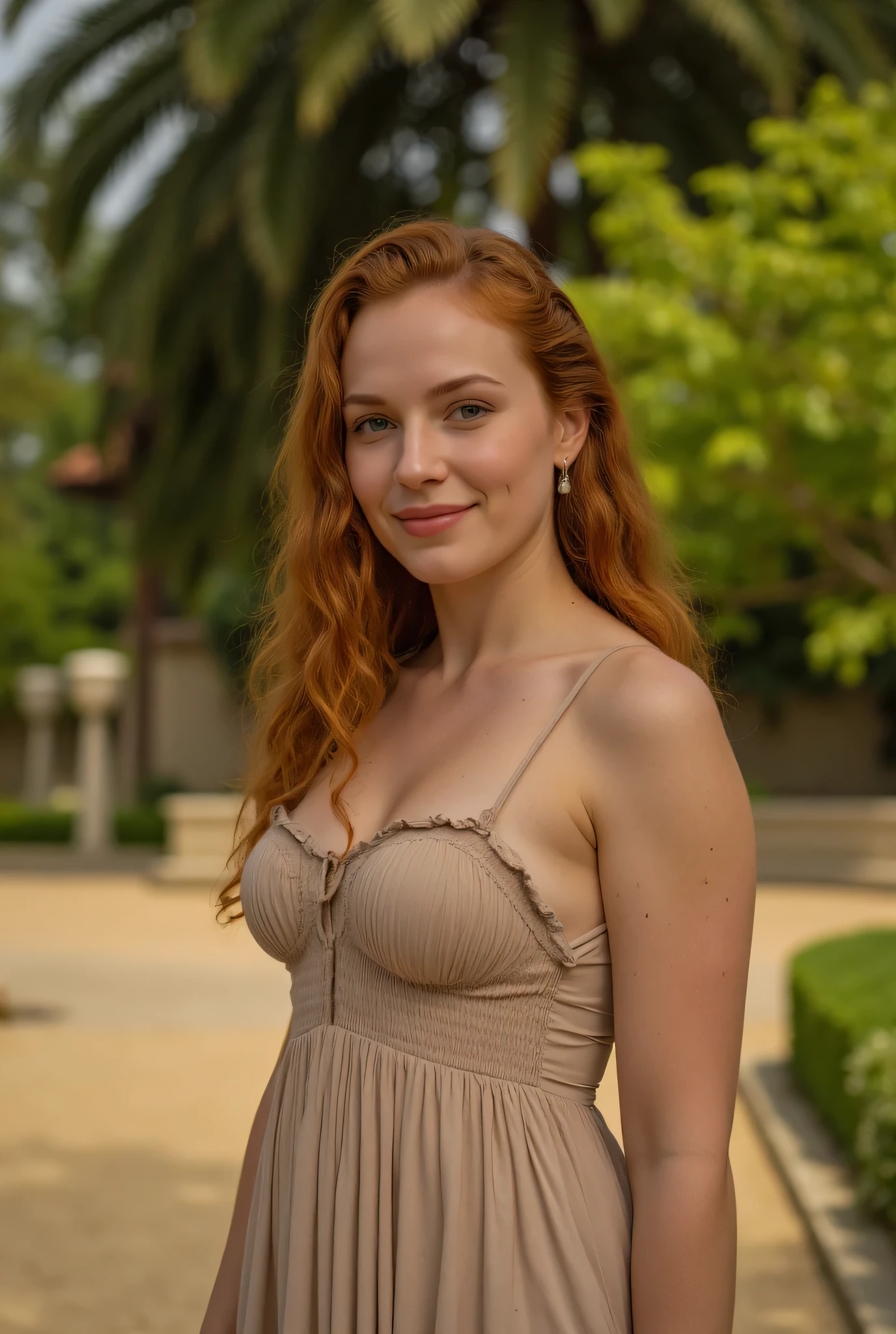 A real life photo of a happy girl with ginger wavy hair under (dappled:0.9) sunlight looking at the viewer, collarbone, necklace, contemporary plain pants, ponytail, (freckles:0.7) BREAK
young [ <'EM_1'> | <'EM_2'> | <'EM_3'> : 0.5]
<cdt:d1=1;d2=3;con1=-1;con2=0;bri=1;hrs=1;hd1=1;hd2=1;st1=12;st2=4>