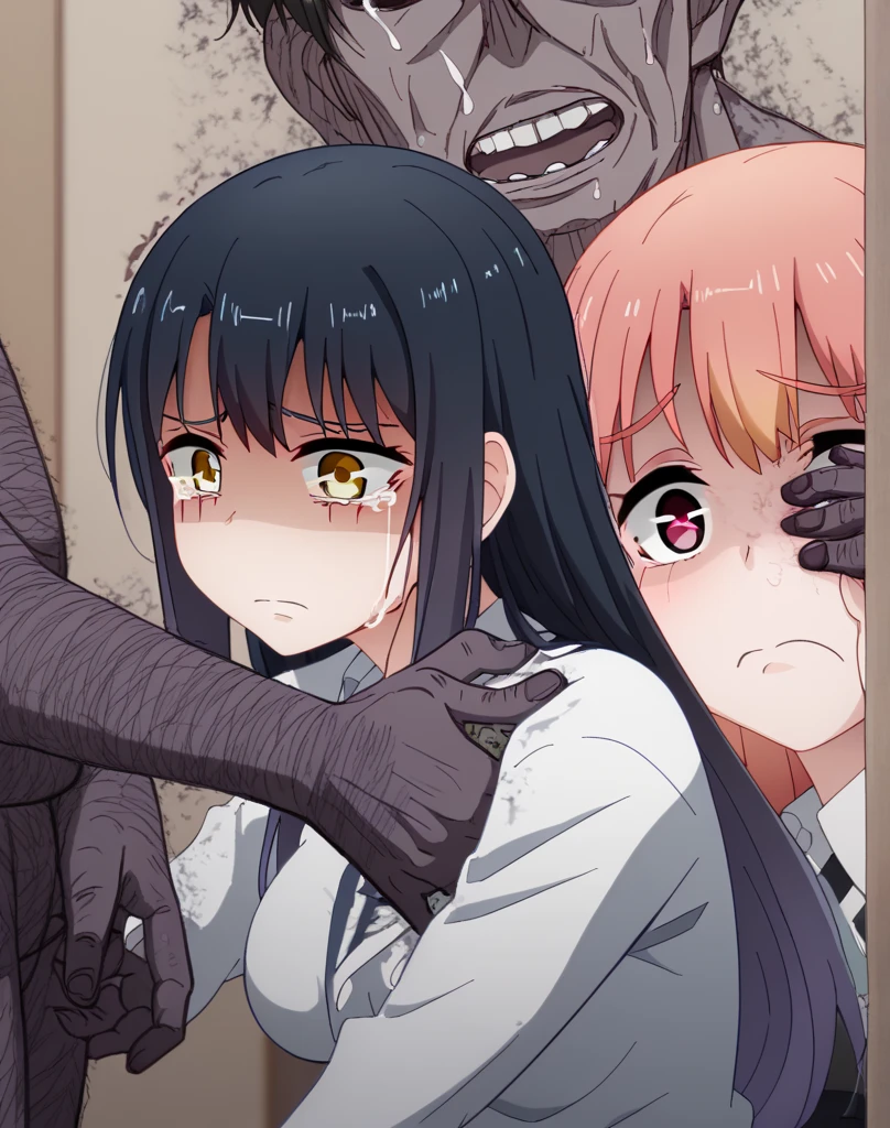 score_9, score_8_up, score_7_up, score_6_up, source_anime, <lora:mieruko-chan_v0.2-pony:1>
2girls, school uniform, yotsuya miko, yurikawa hana,
ghost, 1boy, groping, looking at viewer,
scared,