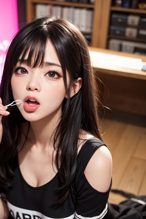(((Chew the sausage in your mouth deliciously)))、(((Open your mouth wide)))、(((Stick out your tongue and lick the sausage)))、((Walking on all fours))、((Large chest))、((Translucent Wedding Dresses))、Multi-angle、top-quality、Soft light、(depth of fields)、超A high resolution、(Photorealsitic:1.4)、Raw photography、Ambient Occlusion、a straw fedora hat、((14years))、((a small face))、ren、1girl in, Swollen eyes、(Dark blonde hair:1)独奏, (A smile:1.2), (dark brown eyes,catchlight), Fine skin, Tube Top、(excellent、masterpiece)、1girl in、beautidful eyes、Harmonious facial features、masterpiece, The highest image quality, hightquality, beautiful a girl, japanes, Japan schoolgirl, detaileds, A detailed eye, Detailed skin, Beautiful skins, 超A high resolution, (Realistis:1.4)、Beautiful skins, (Dark blonde hair:1)、Longhaire、Pattsun bangs、 (A hyper-realistic), (illustratio), (hight resolution), (8K), (ighly detailed), (The best illustrations), (beautifully detailed eyes), (ultra-detailliert), (wall-paper), (详细的脸), looking at the viewers, finely detail、A detailed face、pureerosfaceace_v1、A smile、、Looking straight ahead、photos realistic、Bright lighting、profetional lighting、14years、 ((petite)), ((little)), ((flat_chest)), ((skinny)),