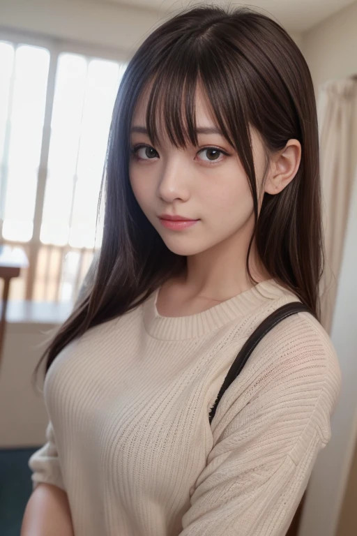 (From below:1),((One Girl)),Light brown fringe hair、Braided hair、Disheveled Hair、Light brown eyes、(Dignified look)、(Fashionable casual wear),(Big Tits)、Highlight the valley、Skyscraper district、blue sky、(Photorealistic)、(Intricate details:1.2)、(masterpiece、:1.3)、(highest quality:1.4)、(超A high resolution:1.2)、超A high resolution、(Detailed eyes)、(Detailed facial features)