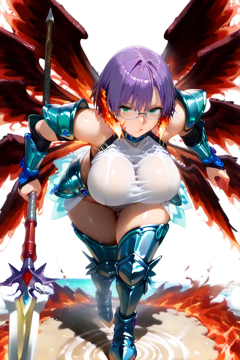 View Perspective from behind, NSFW, HENTAI, Booty exposure, Cheeky peeks, Bottom worship, Ass flaunting, masterpiece, best quality,homura (senran kagura), 1girl, Body and Physique: Homura has a well-defined, athletic build that reflects her ninja training. Her body is lean and toned, with prominent muscle definition in her arms and legs, indicating her strength and agility. Her waist is narrow, leading to a more pronounced hourglass figure, which is accentuated by the design of her outfit. Her posture is often upright and confident, embodying the discipline and skill of a seasoned warrior. Despite her sleek and agile appearance, she maintains a strong and resilient physique, essential for her role in battle. Additional Details: Homura overall appearance is designed to convey both her prowess as a fighter and her striking, almost intimidating presence. Her attire and demeanor highlight her dual nature: a fierce warrior with a strong sense of honor and a striking, elegant appearance. Homura’s eyes are a vivid, captivating green, glowing with an intensity that reflects her fierce determination and unwavering spirit. Her gaze is sharp and focused, often fixed with a resolute intensity that reveals her inner strength and leadership. The rich green hue of her eyes adds a striking contrast to her features, drawing attention and leaving a lasting impression on anyone who meets her gaze. Show Pussy, Bent over