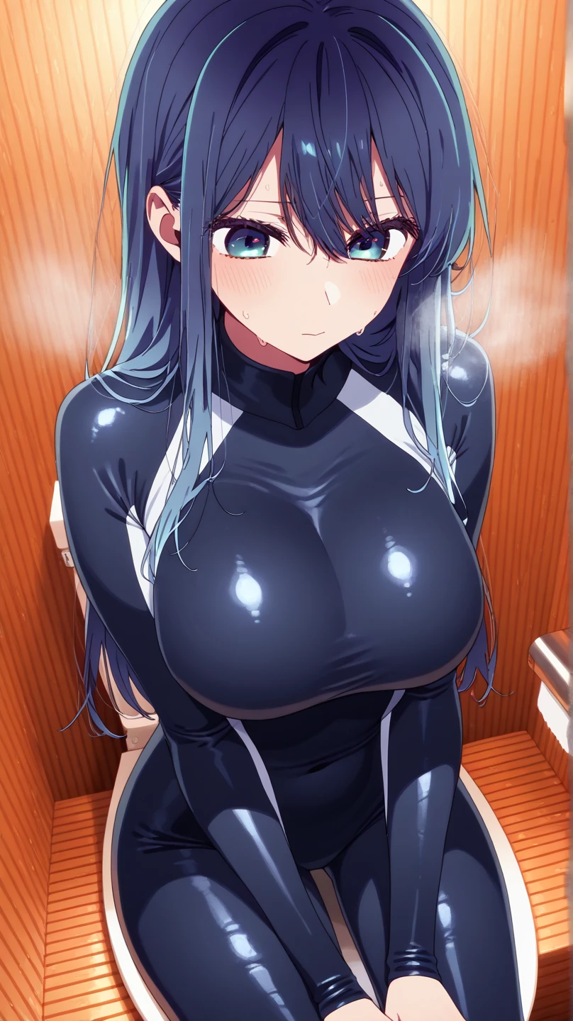 (masterpiece:1.3),ultra-detailed, best quality, extremely detailed, 8k, high res, realistic, 1girl, 18yo, beautiful girl,BREAK,(Rider Suit:1.7),(One big breasted girl:1.5),BREAK,(navel exposed:1.5),(blush:1.4),(White fluid on chest:1.6),BREAK,ultra detailed,realistic, photo-realistic, beautiful natural lighting, beautiful deatailed shadow, beautiful intricate composition,