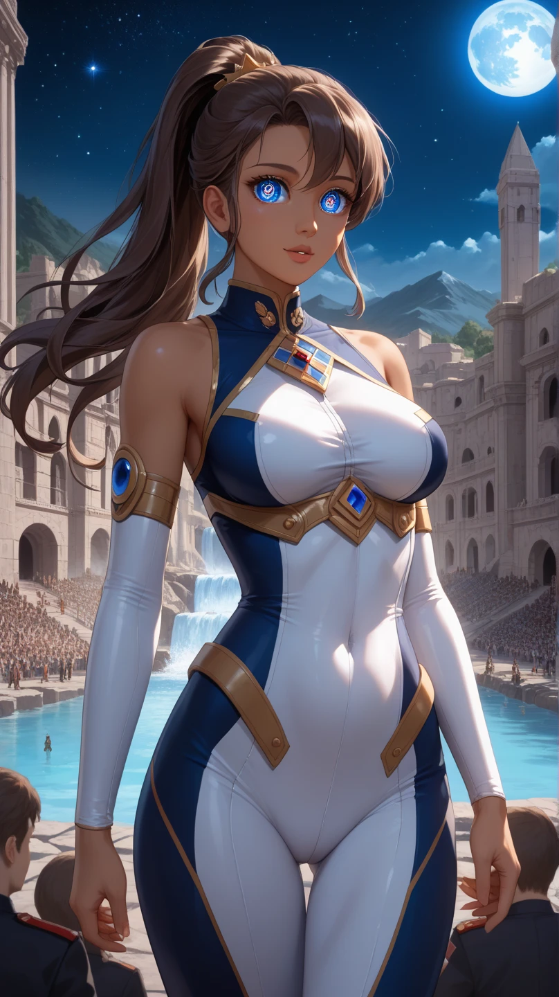 Wonderwoman, wonderwoman costume serious and sexy face, has a face of supernatural beauty, long black hair, black hair, as well as aqua eyes. () , (perfect eyes) Her figure is extremely voluptuous, gigantic breasts, heavy breasts, fitness hip, wonderwoman red and gold revealing armour covering breasts, cracked abdominal muscle,Wonderwoman chest armour, thin silk skirt, large abdomen muscle,light_blue_hair,
Wonderwoman,1female,((milf,mom,mature,mature woman,45 years old female,adult)),
(large breasts:1.5),saggy breasts,colored inner hair,((aqua_eyes:1.3))),intricate eyes,beautiful detailed eyes,symmetrical eyes,((((lustrous skin:1.5,bright skin: 1.5,skin tanned,shiny skin,very shiny skin,shiny body,illuminated skin)))),(spider lower abdomen,narrow waist,wide hip,bimbo body,inflated legs,thick thighs),(((detailed face))),
(cute,slutty,sensual,seductive look,seductive,((erotic)),opulent,sumptuous,longingly,((nsfw)),
Wonderwoman,,goddess,fantasy,revealing clothing,show skin,cleavage,(((underboob))), (femdom style, bare belly,
(dynamic pose:1.0),arrogant face, arrogant smile,
,(centered,scale to fit dimensions,Rule of thirds),
((beautiful bath house made of greek marble and pillars, beautiful clear water in pool)),scenery:1.25,((intricate scenery)),((greek temple background)),
(Glossy greek ornaments),highres,sharp focus,(ultra detailed,extremely detailed),(photorealistic artwork:1.37),(extremely detailed CG unity 8k wallpaper),(((vibrant colors,vibrant theme))),(intricate),(masterpiece),(best quality),artistic photography,(photography taken by sldr),(intricate background),perfect rendered face,perfect face details,realistic face,photo realistic,((intricate detail)),(((realism))),