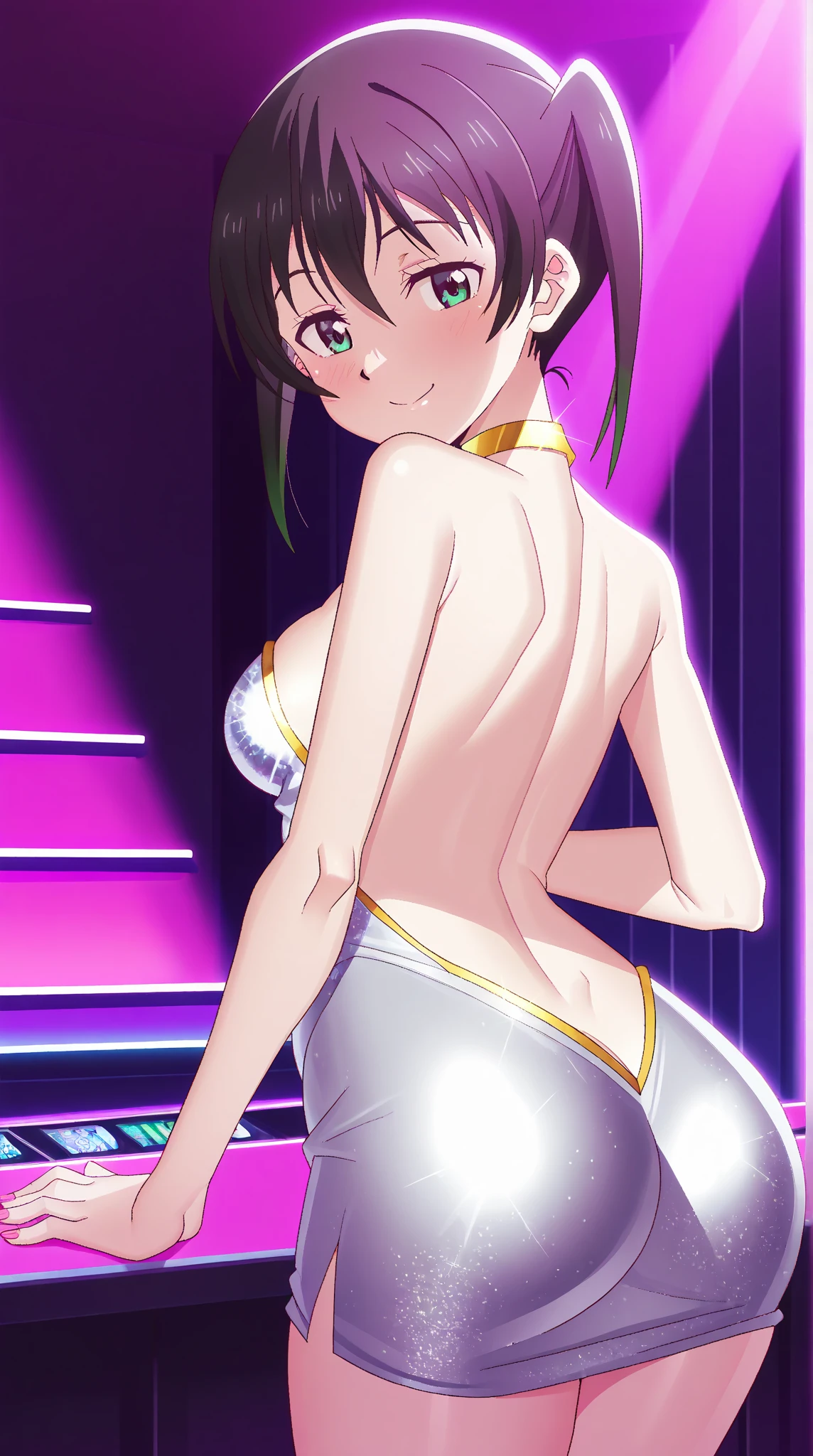 (masterpiece, Highest quality, Ultra-detailed), (figure), (Detailed and beautiful eyes), (1 Girl), (alone), Watching the audience, Cowboy Shot, Ahegao, Better Hands,(Perfect hands, Five Fingers,(Leg spread),((Orange metallic ultra micro bikini))),Mansuji,(See-through nipples),Oily skin,(((semen))),(((Creampie))),Sex,Beautiful eyes、On the bed、Leg spread、blush、Nightclub、(front)、Horse ears
