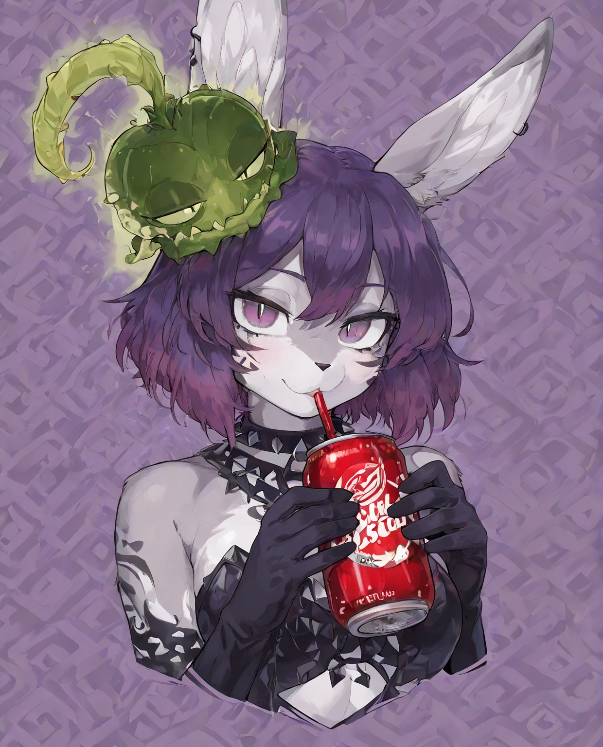Bunny & Baron, Specter Duo in tentacle horror punk art style, score_9,score_8_up,score_7_up,score_6_up,score_5_up,score_4_up)