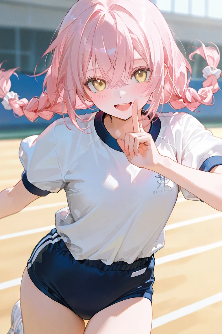 teenage girl,short crop top,hot pants,Queen,Shake ack view,Cord,shackle,red eyes,No underwear,pink hair,big ass,Playful,stick out your tongue,Smile,sweat,secretion,Buttocks close up,sitting,Sit on the camera,back view