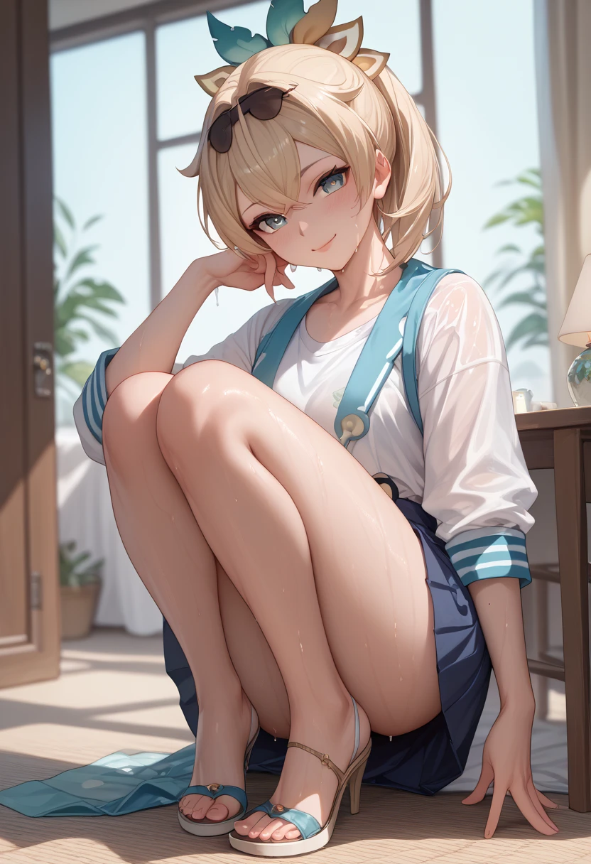 (realistic, photo realistic:1.2), ((highest quality)), move the center of gravity backwards, pretty embarrassing, 1girl, kei karuizawa, School swimsuit, Tiny breasts, (squat:1.4), put the heel on the ground, spread legs, squat with your knees up, Attach your ass to the ground, beautiful face details, real human skin, gentle expression, Front view, angle from below, realistic, photorealistic, cute, squat deep on beach, whole body, Smile, natural smile, charming smile, enchanting smile, (looking at the viewer:1.2), From before, from below, (wind:1.1)