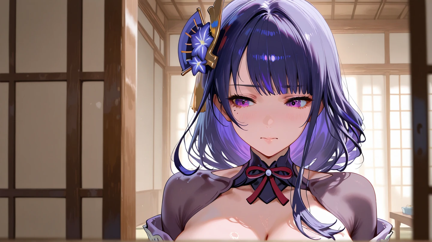 (masterpiece, best quality, detailed background),(perfect face),(mina_1919:1.1),1 woman,alone,heart shaped eyes,sad,kimono,Black headband,cowboy shot,Summer Festivals,outdoors,(()),