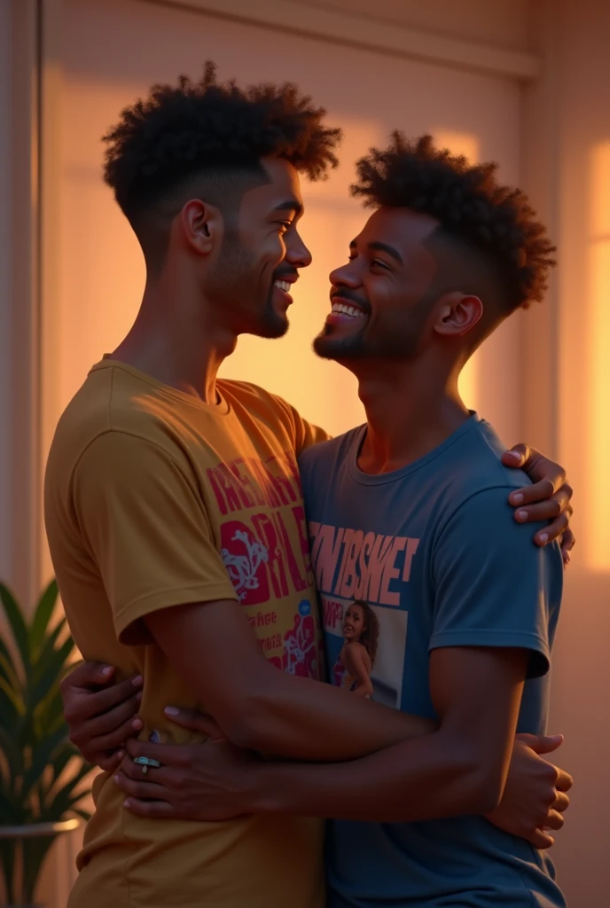 Black people are gay, sitting on each other's laps.