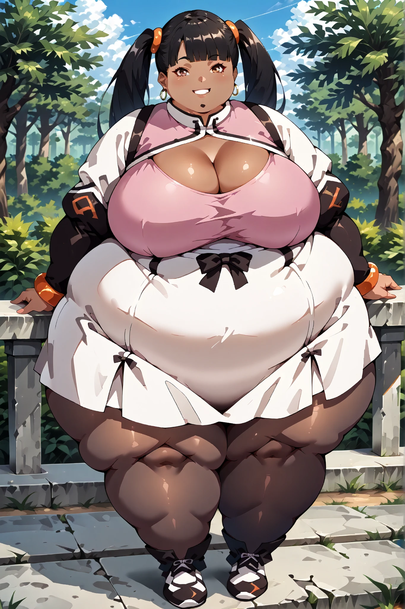 ((Giant saggy tits)),((caderas anchas)),((Chica blanca)),((Long brown hair with braids)),((brown eyes)),((thicc thights)),((gafas)),Thicc MILF,((Ropa de diosa japonesa)),((full body))