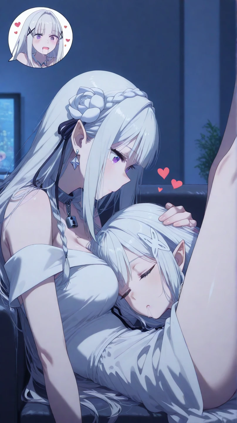(masterpiece:1.2), (best quality:1.2) , <lora:FGOMelusine:1> , large breasts, church, exhibitionism,
licking-nipple handjob,erect veiny penis,<lora:LickingNippleHandjob:1>
(sliver hair:1.25), white hair, sharp focus, serious, messy long hair, white shirt,, {seductive}, ++, star eyes,