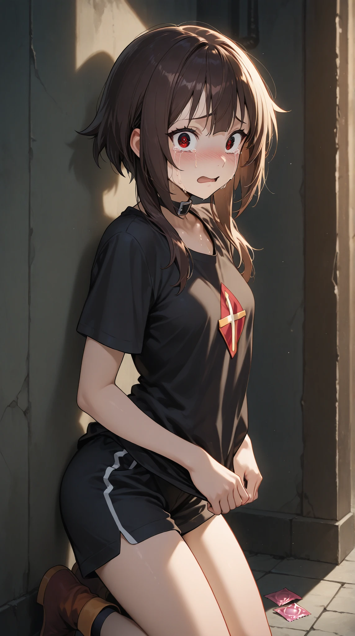 Kaguyasinomiya, Kaguya Shinomiya, folded ponytail, forehead, hair ribbon, (red eyes:1.5), red ribbon, band, Short hair, side locks, (little chest:1.2), gym uniform, Short top, legging, BREAK looks at the viewer, stands with your back to the viewer, seen from behind, ass, big ass, shows the, BREAKTHROUGH in the room, Classroom, BREAK (Masterpiece:1.2), Best Quality, High Resolution, Unity 8k Wallpaper, (illustartion:0.8), (beautiful detail eyes:1.6), extremely detailed face, perfect lighting, extremely detailed CGI, (perfect arms, perfect anatomy),