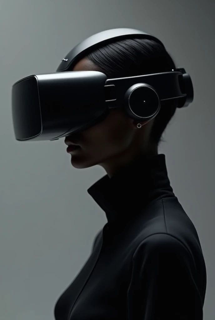 Black Color Semi-Virtual Reality Glasses