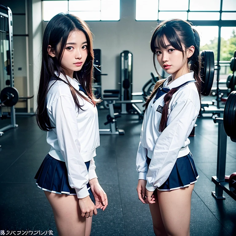 Teenage Japanese Girl, White tight shirt, タイトなBloomers, bloomers, pointy big breasts, very small nipples, Bloomers、Long legs,Long white socks ,Embarrassed face, Side stand pose,volleyball,open small, View from below