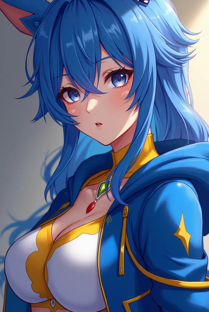 rimuru tempest, blue long hair, yellow eyes, nofilter, 1girl, detailed face, (best quality:1.2), beautiful detailed eyes, perfect anatomy, ahegao face, blush