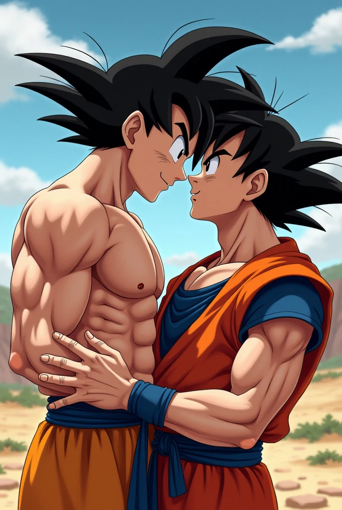 Trunks and goten kissing naked 