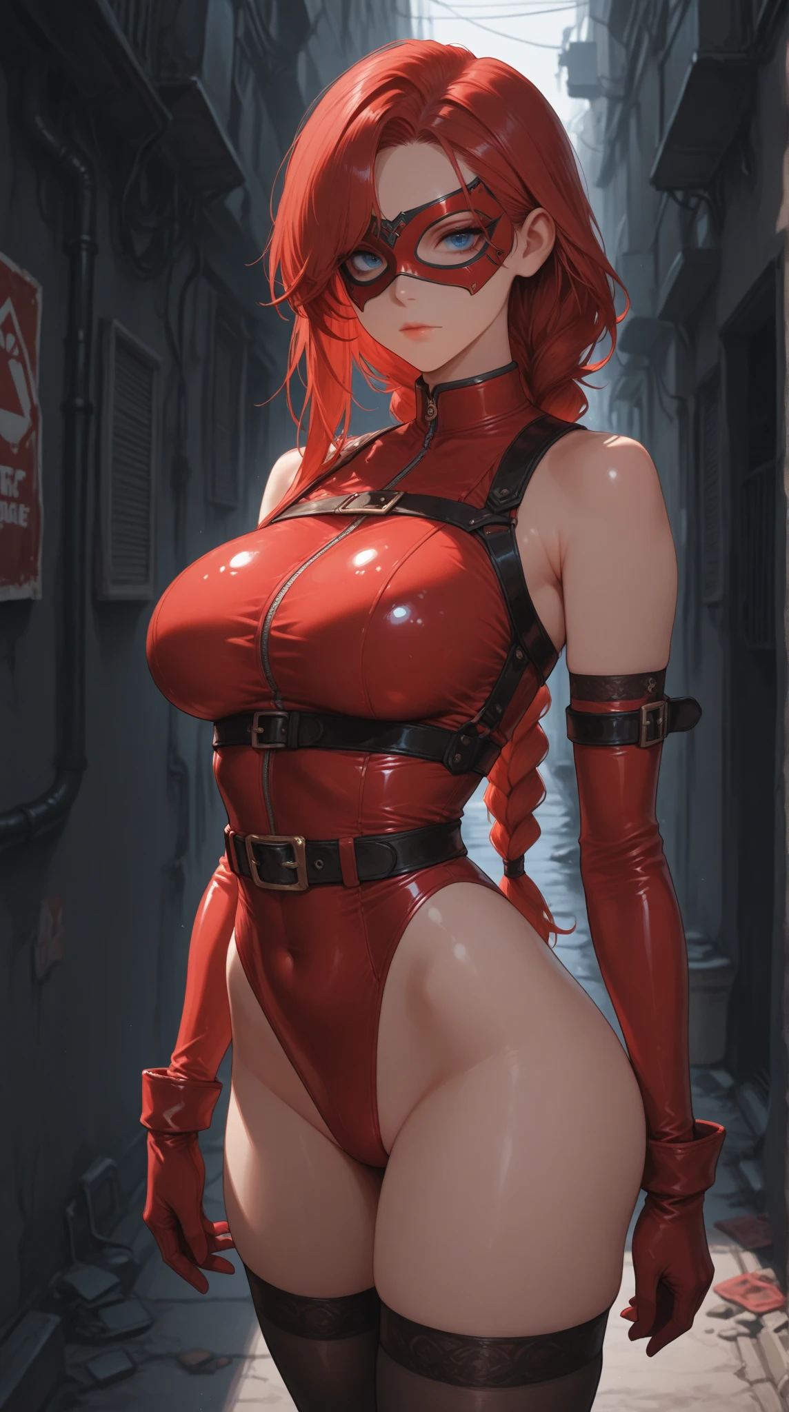(whole body:1.5),octane rendering, 8K, best quality, masterpiece, illustration, extremely delicate and beautiful, detailed,extremely detailed,CG,Unite,wallpaper,Astonishing, fine details, realistic art: 1.2 ,masterpiece, best quality, official art, extremely detailed CG Unite 8K wallpaper,1 girl, , standing, in a fancy club, vaulted roof,,wearing red latex catsuit and cat ears and a cat tail, at night, skinny body, seductive facial expression,, wide open eyes, green eyes, orange hair with bangs, red lipstick, blushing,pretty symetrical face, shiny wet skin, oiled skin, white skin, lots of freckles, pale complexion, thin waist, narrow hips, long legs, skinny body, small breasts, , Realistic photos, (hiqcgbody) ,perfect female figure, posing gracefully, stretching