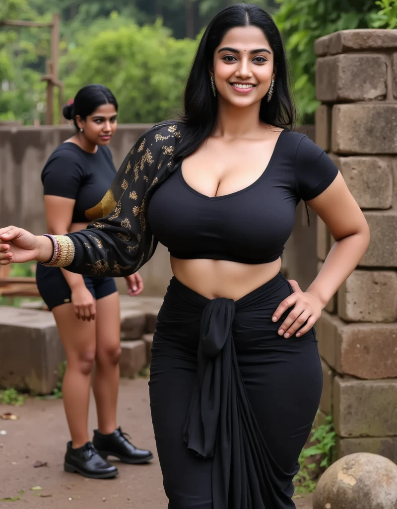 A Solo, Most Beautiful Mature Hot and Sexy Indian Bhabhi , (Perfect Wearing Sarees). wearing Black Sarees .Black Lipstick , Beautiful Earings. Chubby Body. (Natural Oily White Skins). Long Hair , Smiling Face. Huge and Big .( Natural Big Breasts). ( Standing ), ( Outside Views ). Full Body Photos.