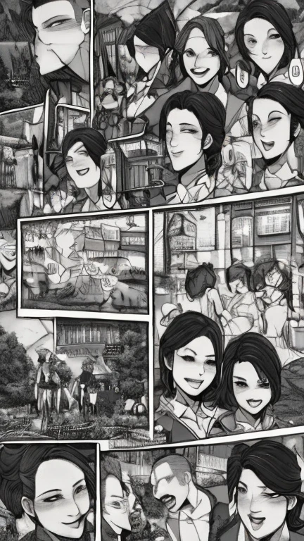 ((ung man and 2 ladies Milf)), playful .smile, happy, ffm trio, Group photo, 2 women and a young man,  love triangle , portrait, detailed, Faces Realistic Faces, natural facial expressions, confident posture, dynamic action, outdoor environment, natural lighting, warm tone, vibrant color palette, style photography, high resolution, professional photograph