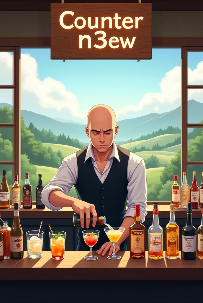 Bald Dwarf Tavern Master Pouring Ale