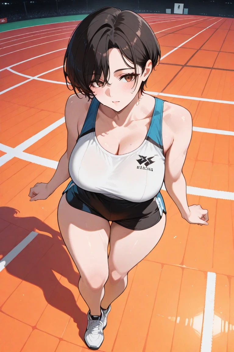 Browsing Caution,whole body,score_9, score_8_Excellent, score_7_Excellent, 1 girl,1 girl,Cute Japanese、20-year-old、elegant、(short hair、Black Hair),Orange sports bra、Black shorts, (Camel Toe),(erect nipples),View your viewers,Gym,((Sweat)),Standing、open legs,vibrator、Nipple clamps,Through clenched teeth,Weightlifting,crotch rope walking