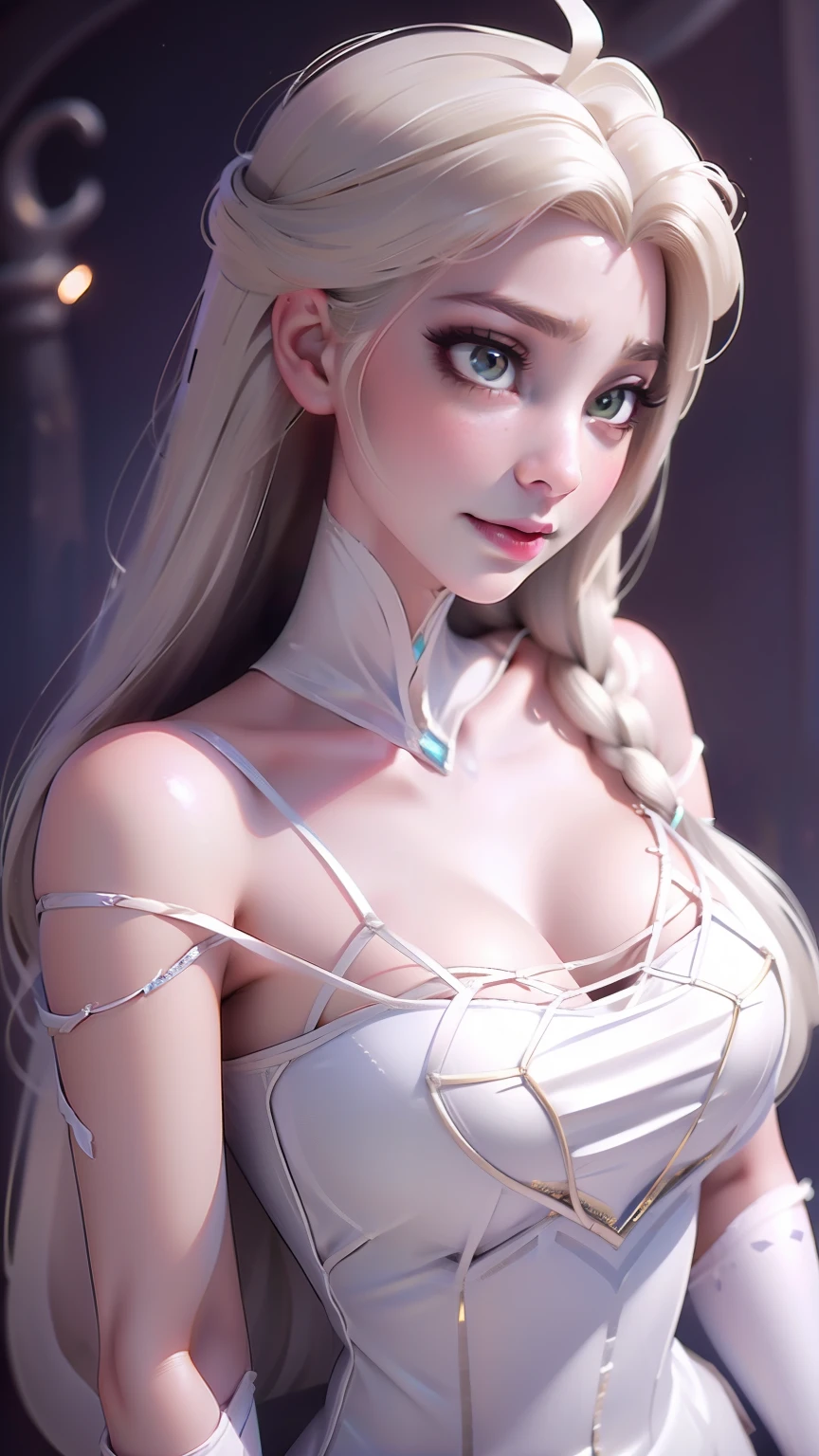 A close-up of a woman with long white hair and a pink shirt, a digital painting inspired by Ross Tran, art station, Digital art, Perfect white hair girl, Girl with white hair, guweiz style artwork, rossdraws 1. 0, 🤤 Portrait of woman ,Ross draws a portrait, rossdraws digital painting, ig model | artegerm